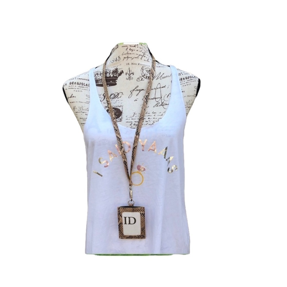 ID Landyard faux snakeskin,NWOT